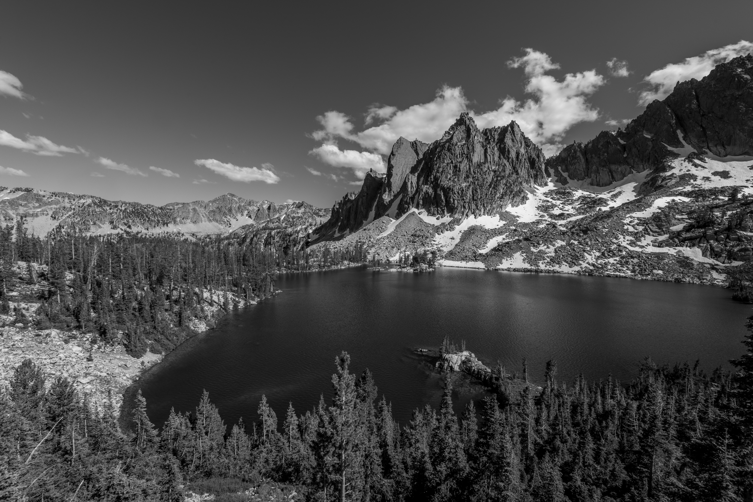 Mountains Lakes and Clouds, Idaho Sawtooths