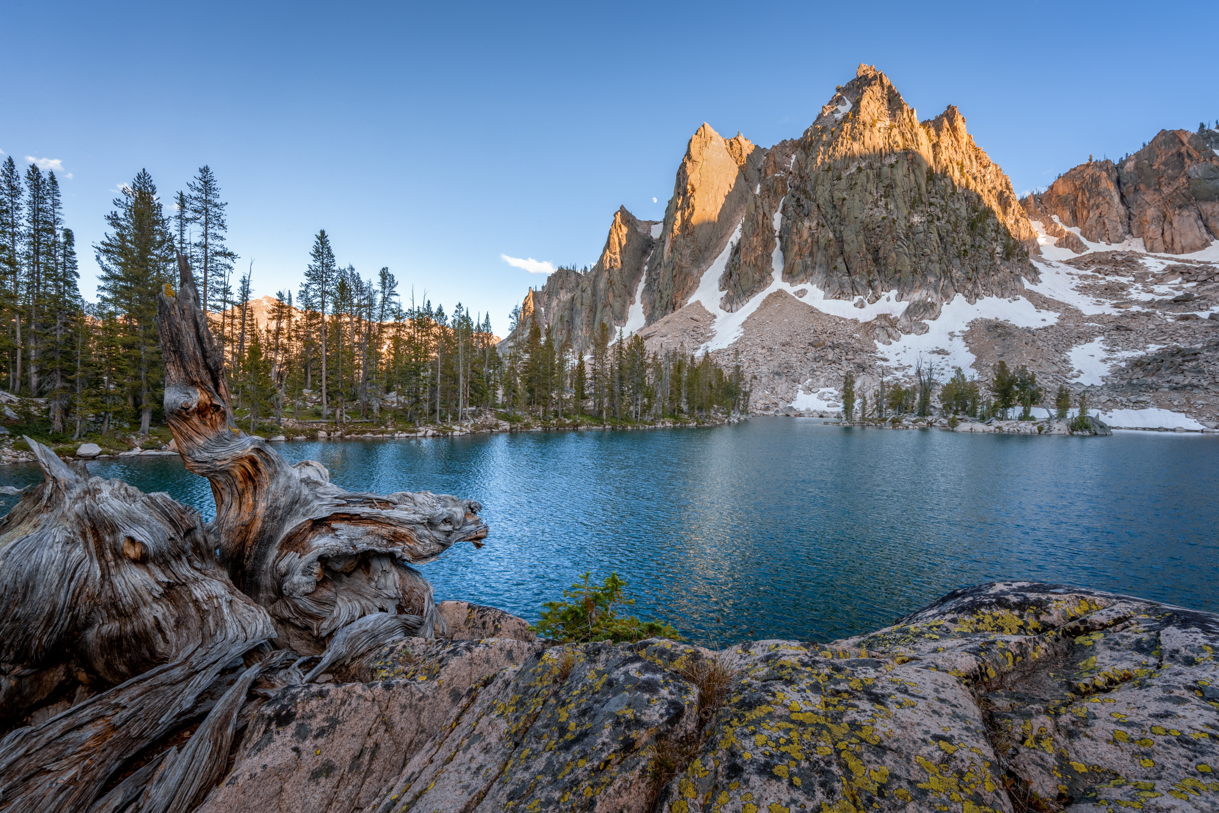 Sunset at Lucille Lake, Idaho, Sawtooth Mountain Sunrise