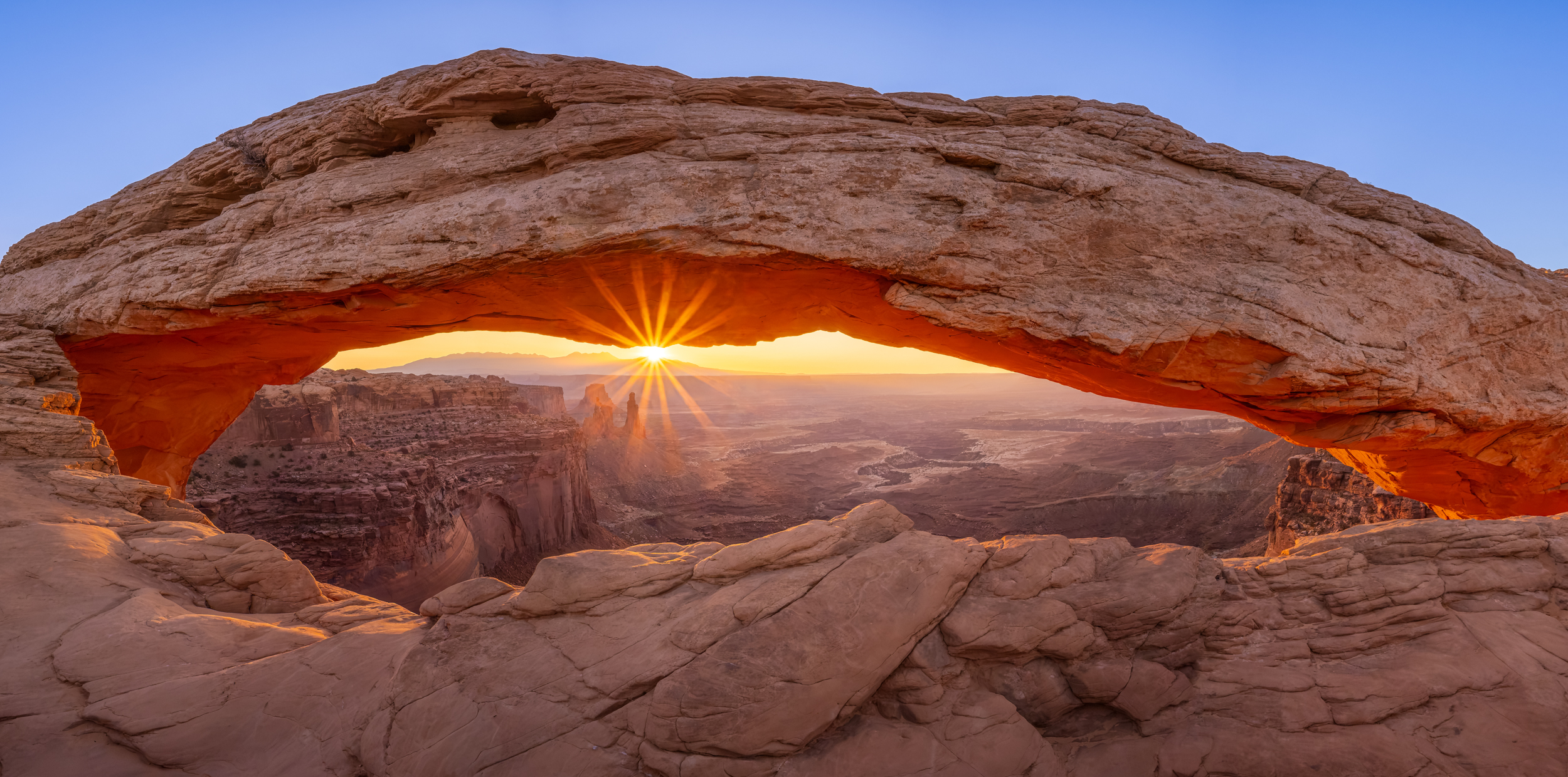 Mesa Arch Sunrise Panorama, Canyonlands Sunrise